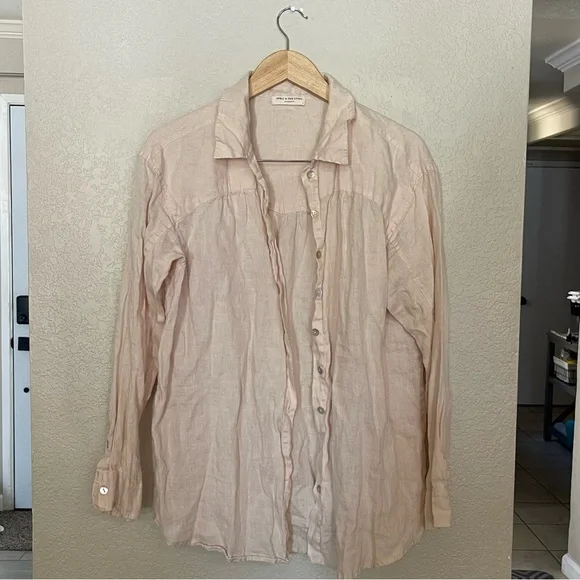 Spell & The Gypsy | Linen Button Down Shirt Size: Large - Picture 3 of 6